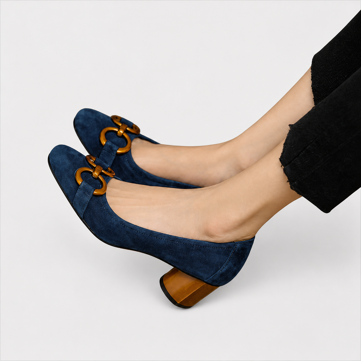 Zapatos Toledo | Tacón geométrico y adorno frontal