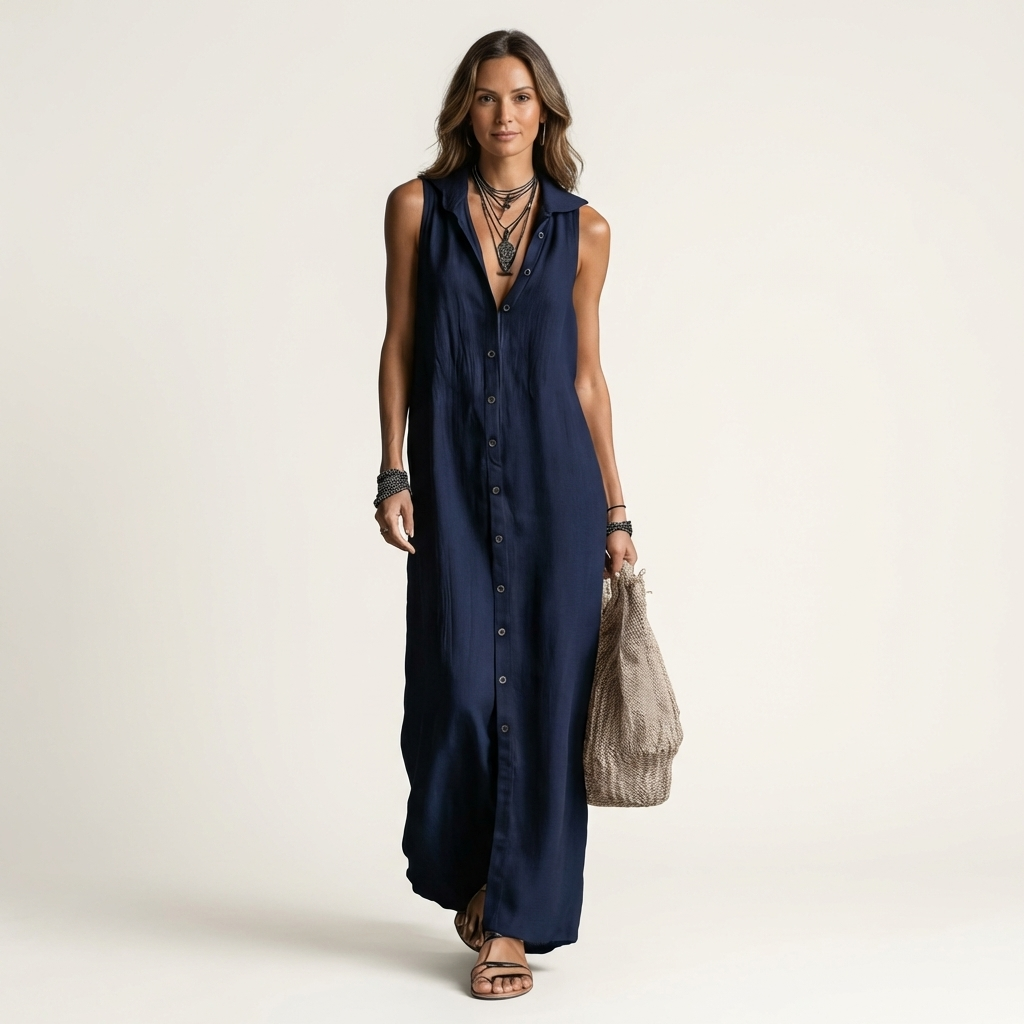 Vestido Marea largo con capucha