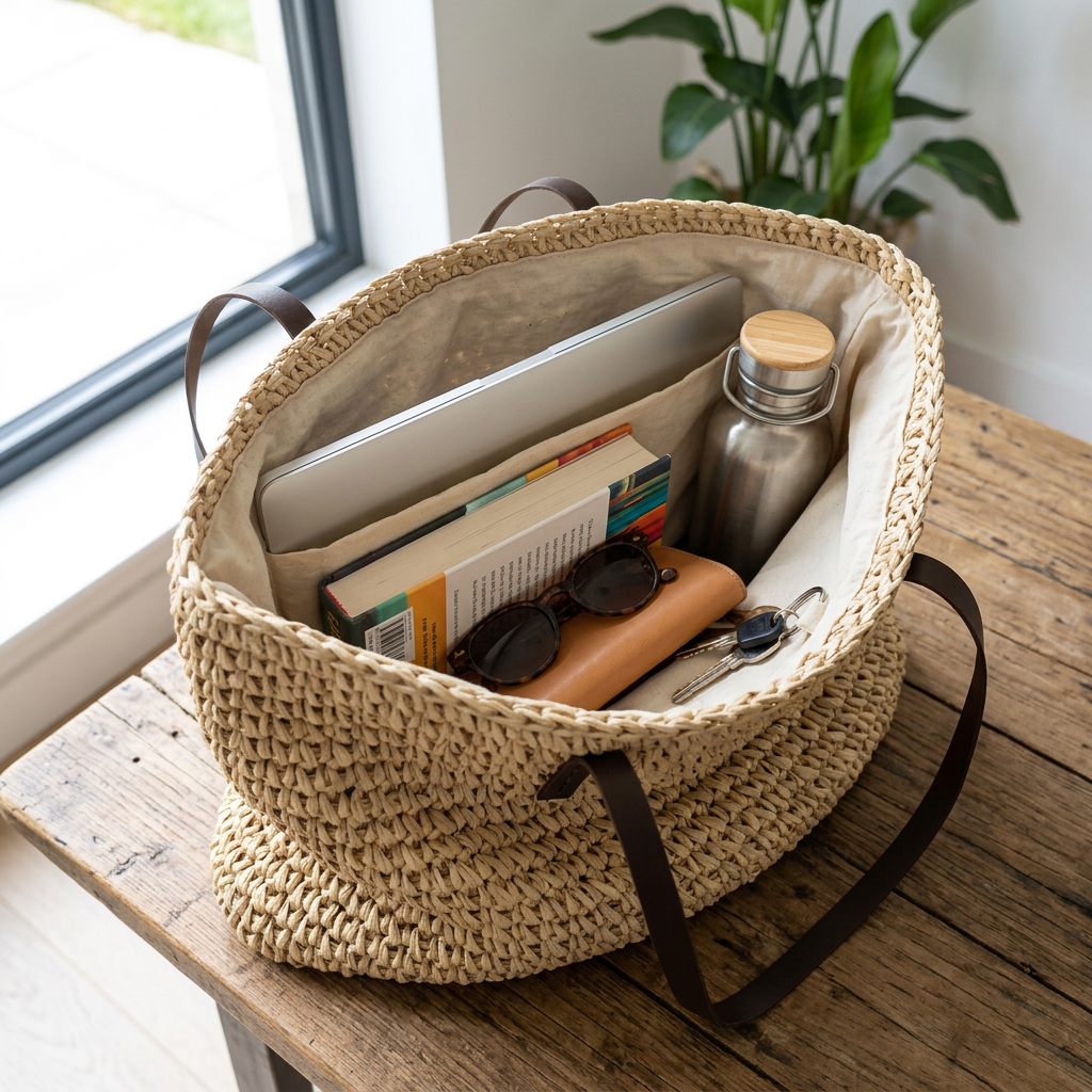 Bolso Bahía de diseño entrelazado