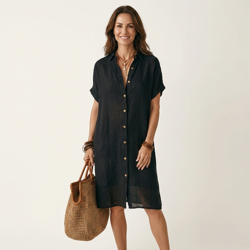 Vestido Portofino camisero de manga corta