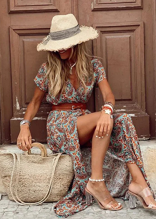 Vestido Sendero Romántico | Silueta bohemia y cintura elástica