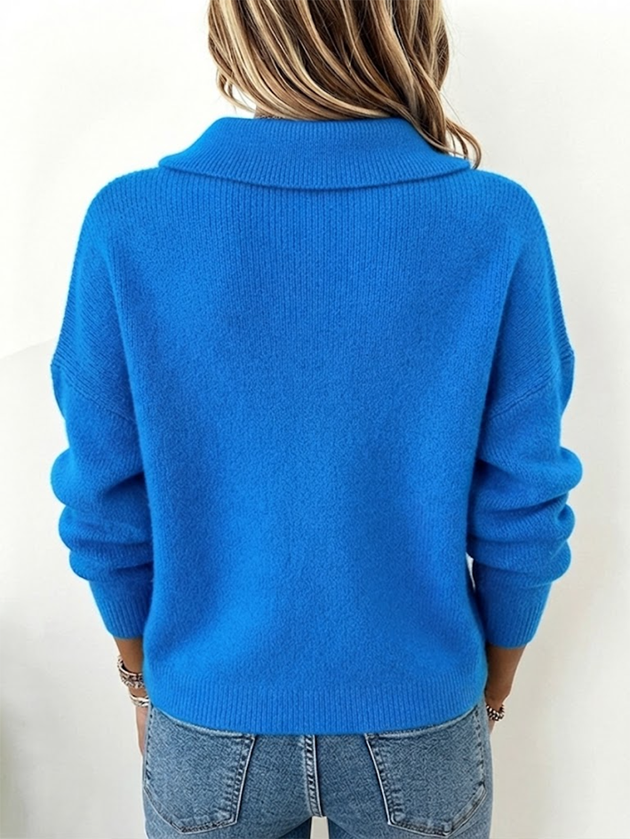 Jersey Zafiro de cuello redondeado