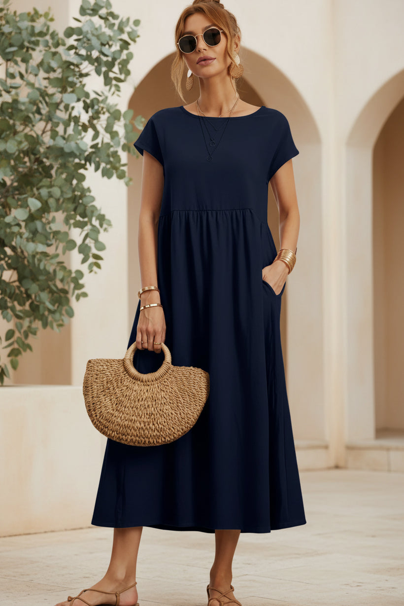 Vestido Pausa de Domingo | Cintura alta y bolsillos laterales