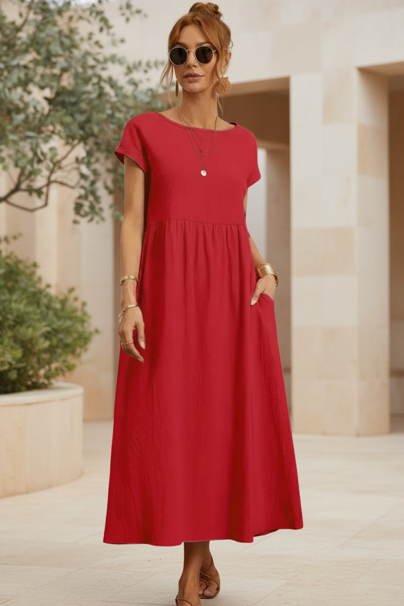 Vestido Pausa de Domingo | Cintura alta y bolsillos laterales